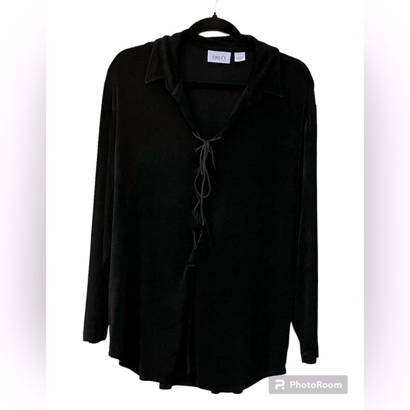 Chico's Tops - Chico’s Travelers tie neckline pullover blouse